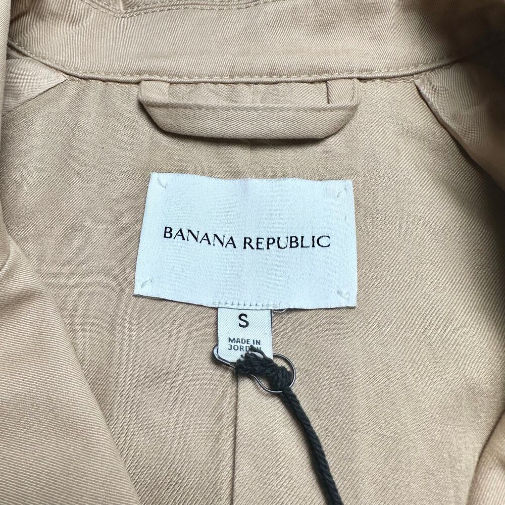 Banana Republic | Women | Beige Chic Cape Back Belted Short Trench Coat | Small - Picture 9 of 16